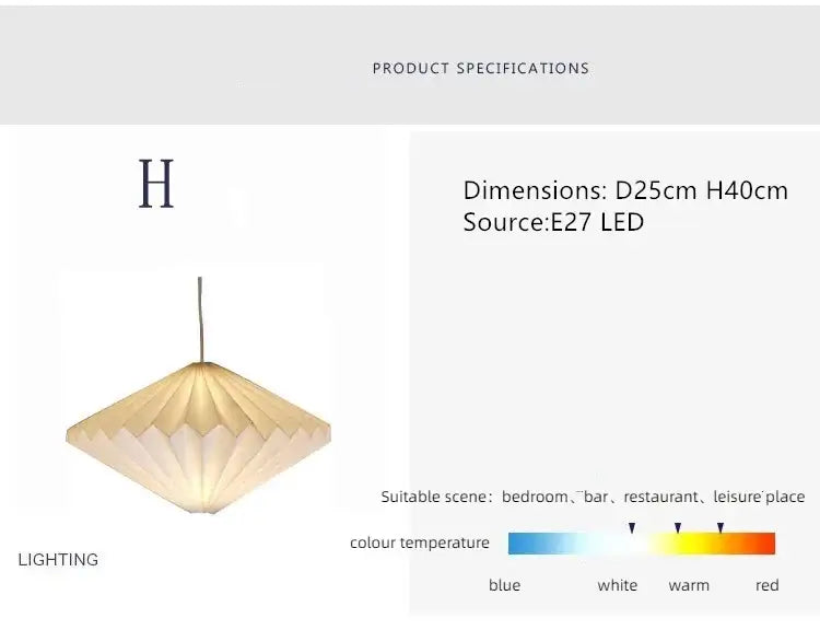 Avelena | Elegante von Origami inspirierte Papierlaterne