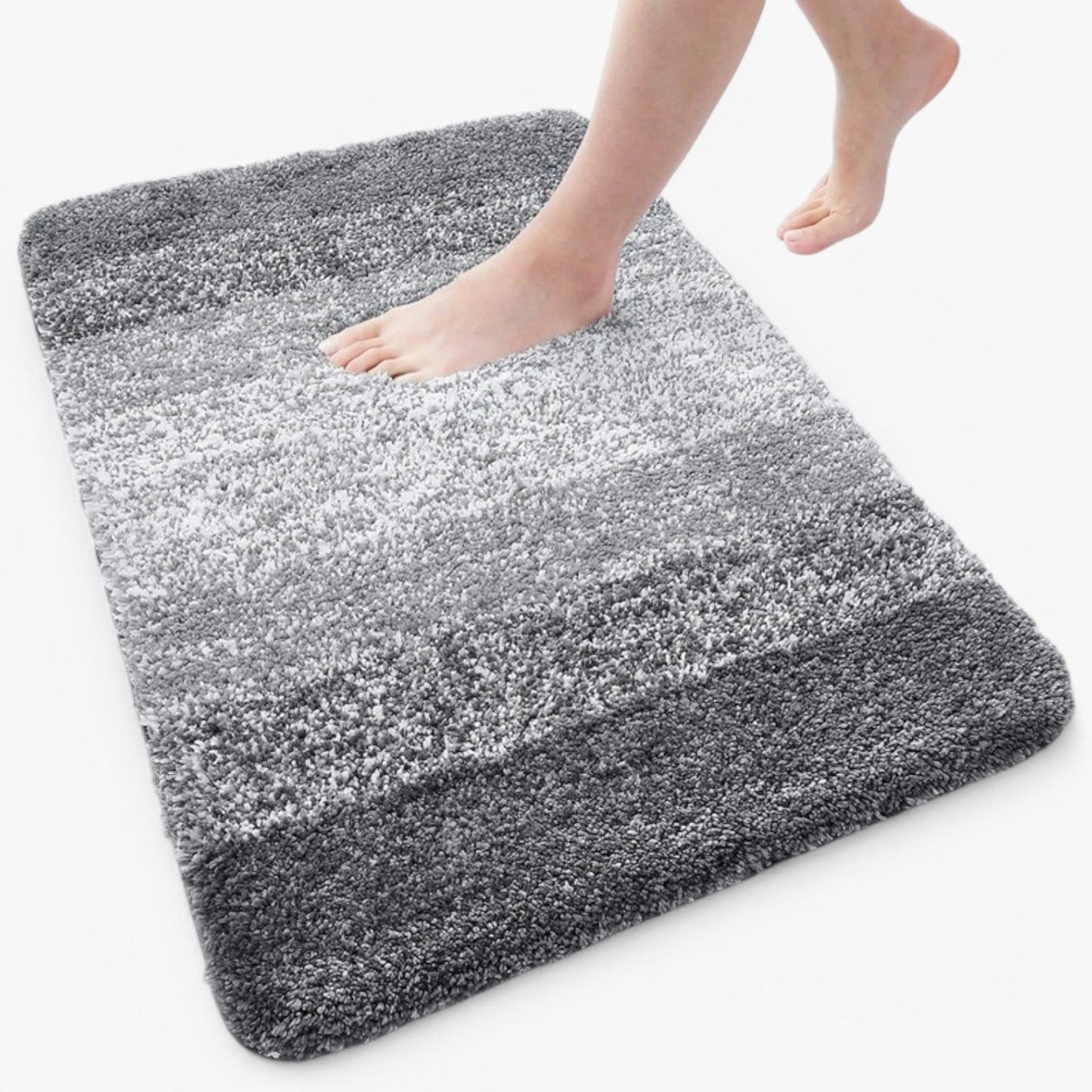Avelena | Superabsorbierende rutschfeste Badmatte – schnell trocknender Badezimmerteppich für trockene Füße