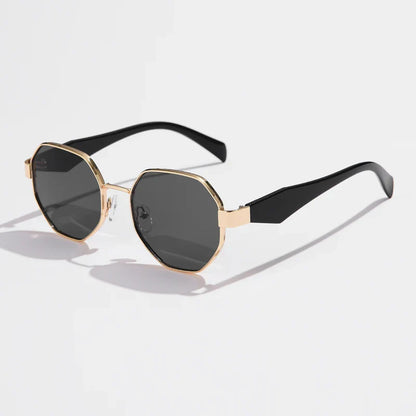 Avelena | Polygon Metall Fahrt Sonnenbrille Uv400 Punk Sonnenbrille