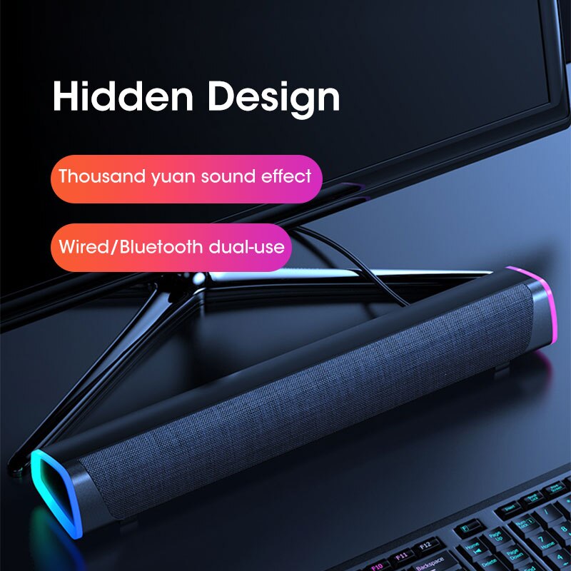 Avelena | 4D Datenmaskenlautsprecher Bluetooth 5.0 Kabel Lautsprecher