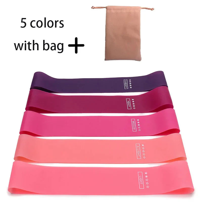 Avelena | 5-Teiliges Yoga-Widerstandsband-Set - Elastische Bänder