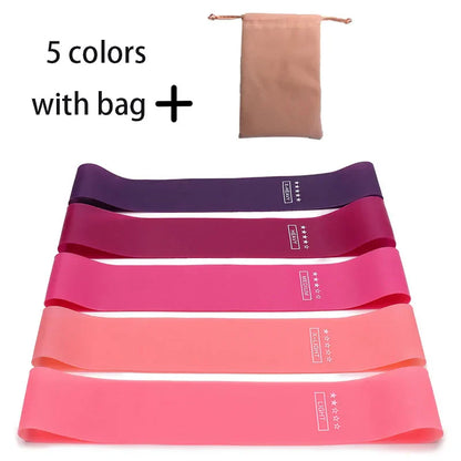 Avelena | 5-Teiliges Yoga-Widerstandsband-Set - Elastische Bänder