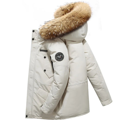 Avelena | Halblange Winterjacke mit Kapuze