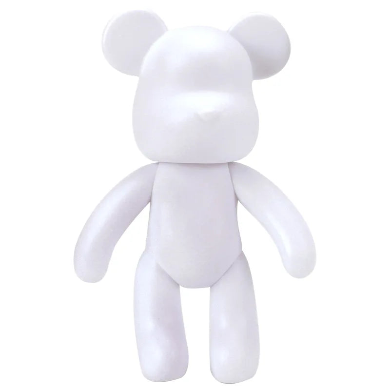 Avelena | Graffiti Painted Fluid Violent Bear White Body Ornaments DIY Handmade Personalized Model Home Desktop Decoration Accessories New