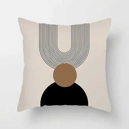 Avelena | Aurum Kissenbezug Moderne Schwarz-Weiß Kissenbezug mit Abstractem Kunstdruck