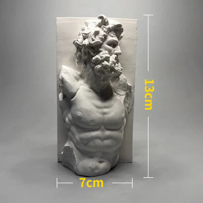 Avelena | Nordic INS Stil Charakter Gips Statue DIY Gemalt Skizze Fotografie Requisiten Tischdekorationen Wohnkunst Gips Dekoration