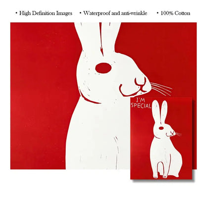Avelena | David Shrigley Rabbit Cat Wine Biscuit Train Wall Art Abstract Prints Canvas Painting Nordic Poster Pictures Living Room Decor