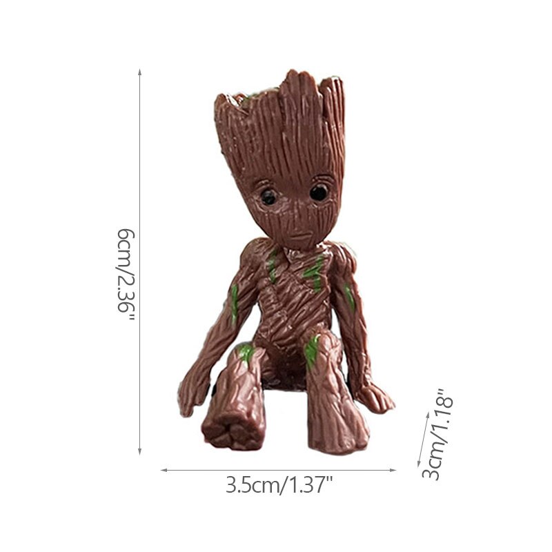 Avelena | Cartoon Groot Miniaturfigur: Verspielte Bürodekoration