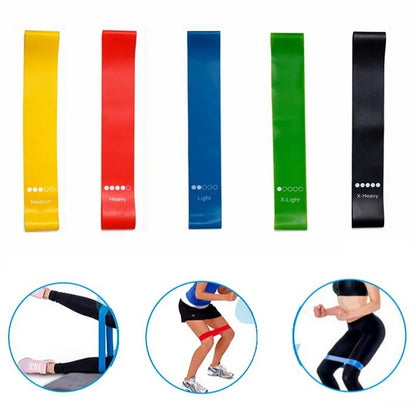 Avelena | 5-Teiliges Yoga-Widerstandsband-Set - Elastische Bänder