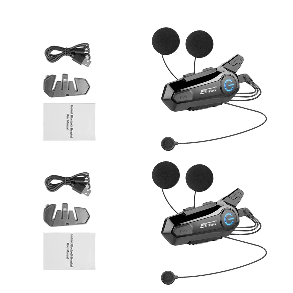 Avelena | Bluetooth-Motorradhelm-Intercom-Headset mit 1000 m Reichweite & IPX6 wasserdicht – RoadComm