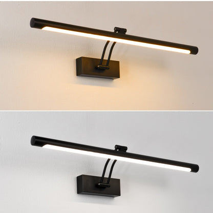 Avelena | 80-100cm LED Wandlampe - Moderne schwarze/silberne Wandleuchte für das Badezimmer, innen montierte Bildleuchte