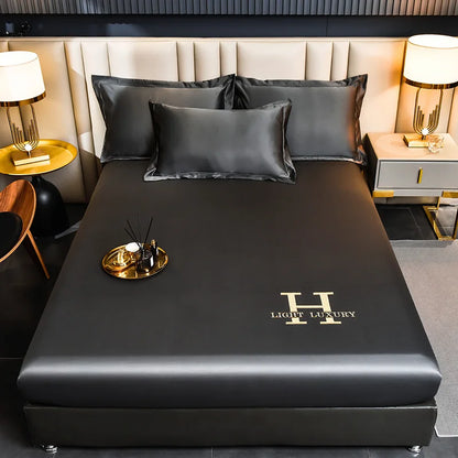 Avelena | Einfarbiges Bettlaken aus Seide