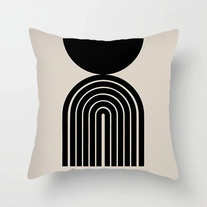 Avelena | Aurum Kissenbezug Moderne Schwarz-Weiß Kissenbezug mit Abstractem Kunstdruck