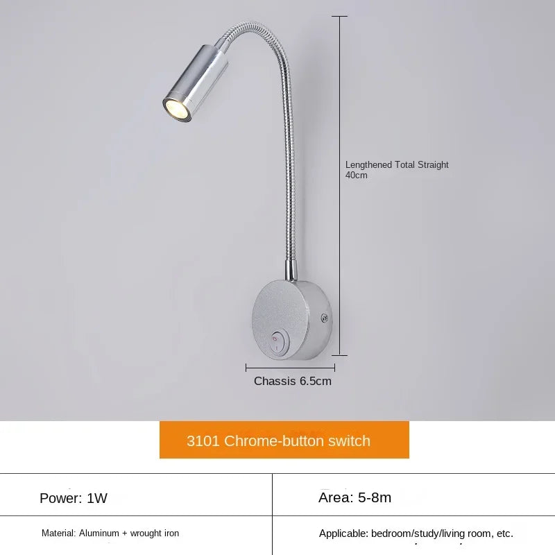 Avelena | Vielseitige LED-Wandlampe: Modern, Flexibel, Perfekt zum Lesen am Bett