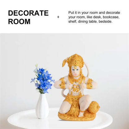 Avelena | 1 Stück Hanuman Buddha Affengott Figurine Südostasiatischer Stil Heimskulptur Lord Hanuman Statue Buddha Figur Ornament