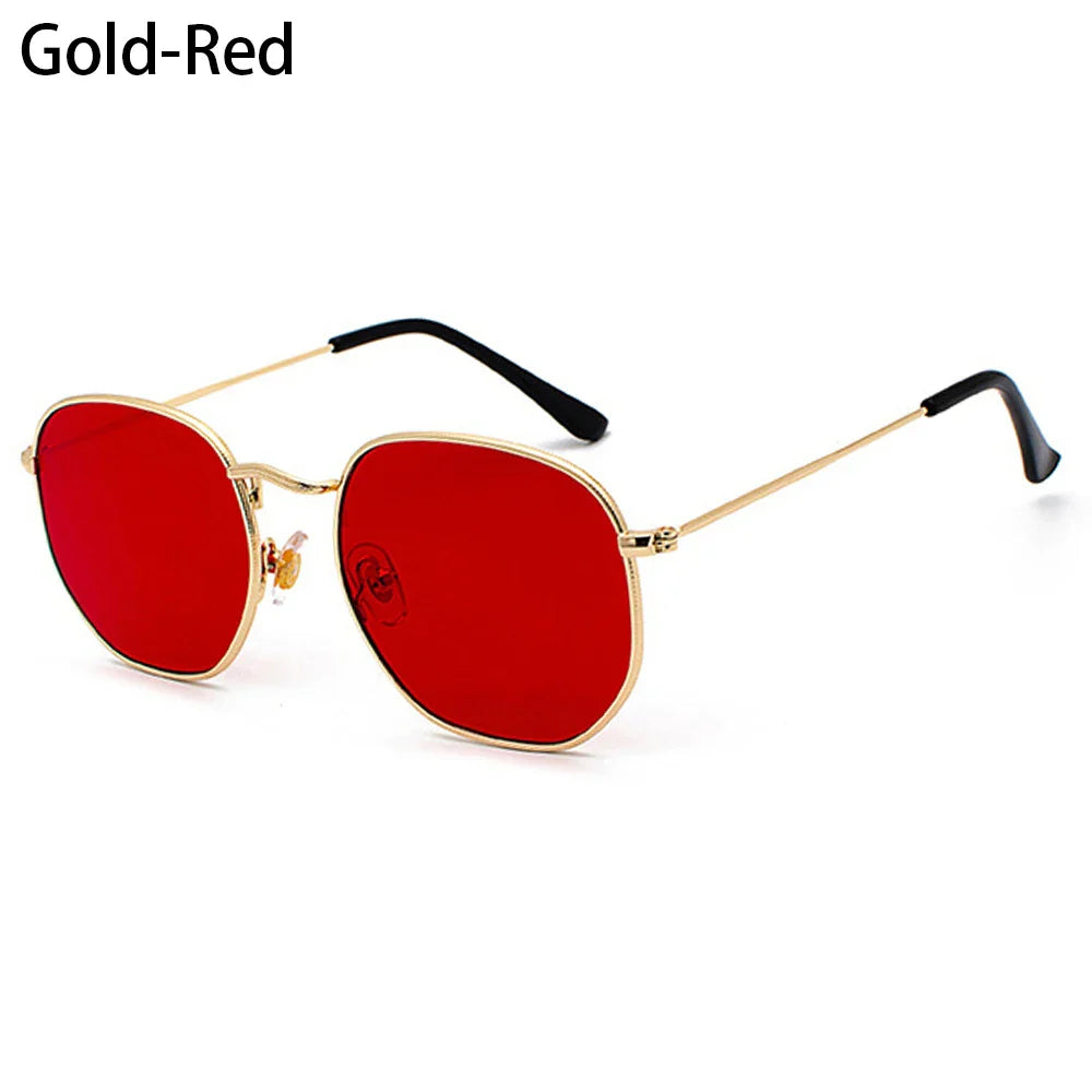 Avelena | Polygon Metall Quadrat Sonnenbrille
