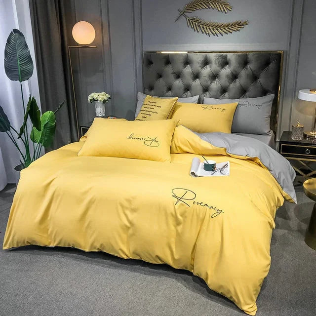 Avelena | Bettwäsche Elegante Luxe Bettbezug mit Stickdesign