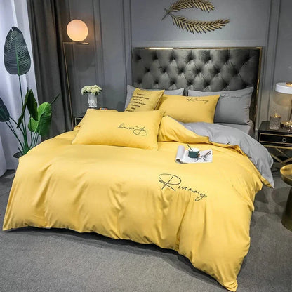 Avelena | Bettwäsche Elegante Luxe Bettbezug mit Stickdesign