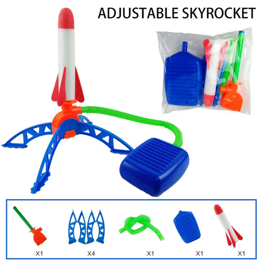 Avelena | AEROKICK Raketenwerfer | 6 Schaumstoffraketen | Kinderbetriebener Spielspaß | Für Garten & Park