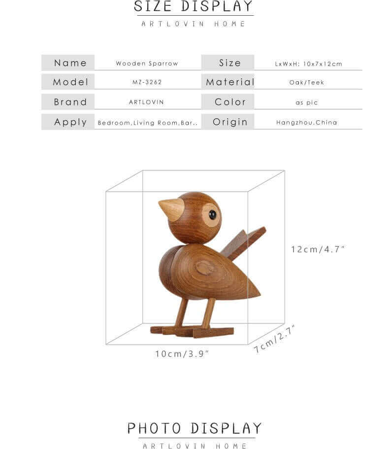 Avelena | Ein kleiner Vogel hat mir gesagt, nordisches Holzornament