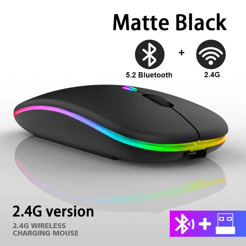 Avelena | Stille Rgb Wireless Maus - Ergo Design