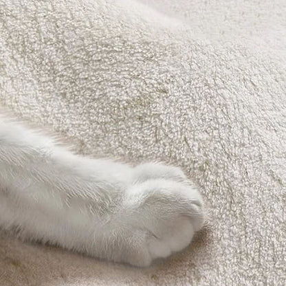 Avelena | Japanischer Stil Runde Gestreifte Teppich Dick Waschbar mit Rutschfester Rückseite