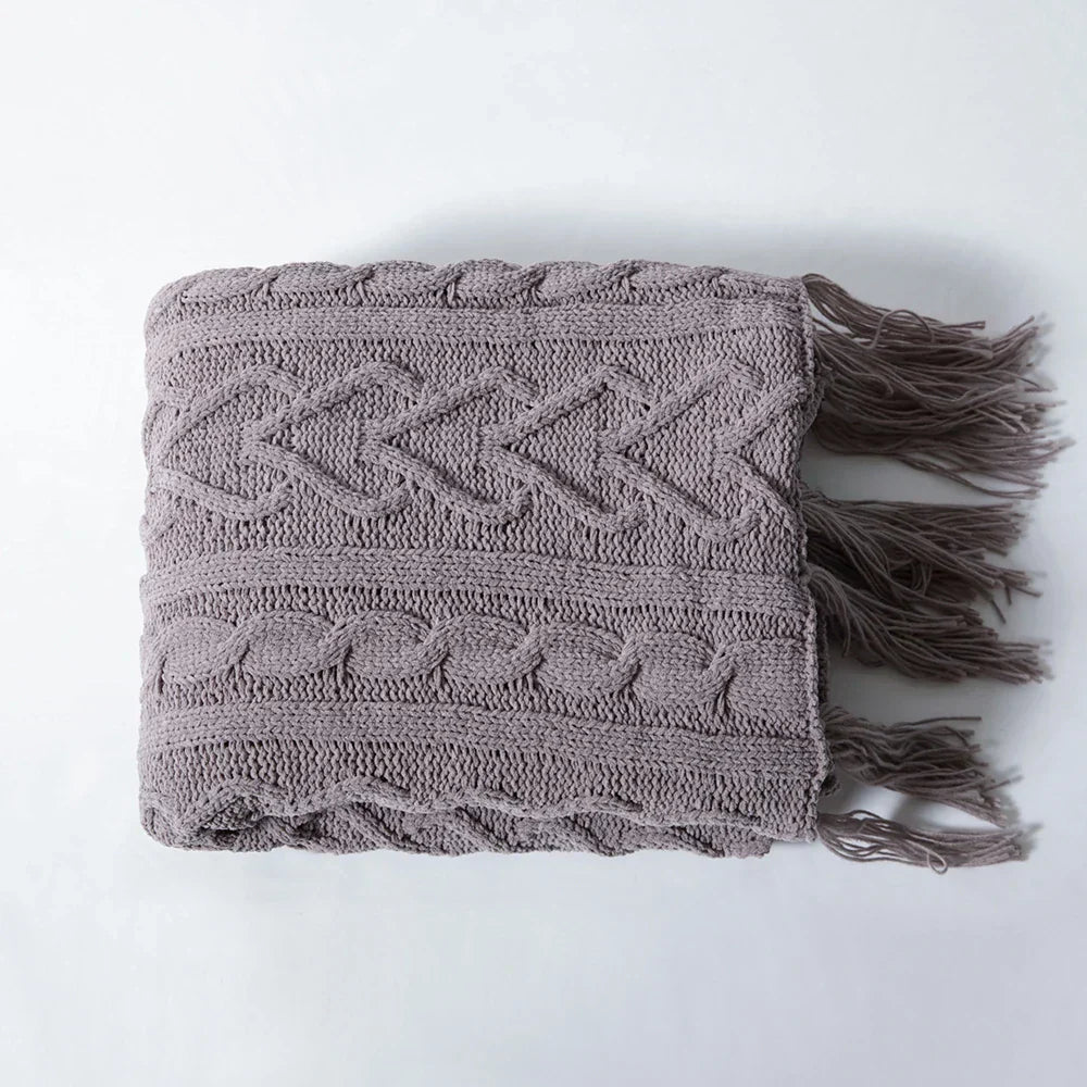 Avelena | Blanket Luxe Chenille Decke mit Herzfransen