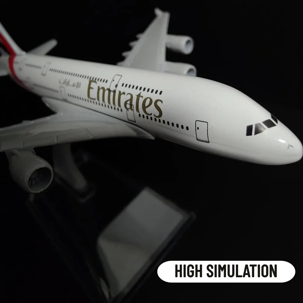 Avelena | Metallflugzeugmodell Emirates Airlines A380 B777 Flug Diecast Modellspielzeuge für Jungen