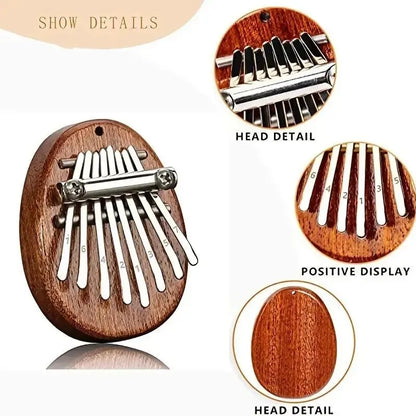 Avelena | 8-Tasten Mini Holz Kalimba - Daumen Piano Anhänger Geschenk
