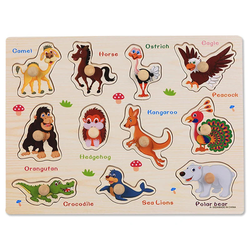 Avelena | Montessori Baum Puzzle Griffe Brett Spielsachen