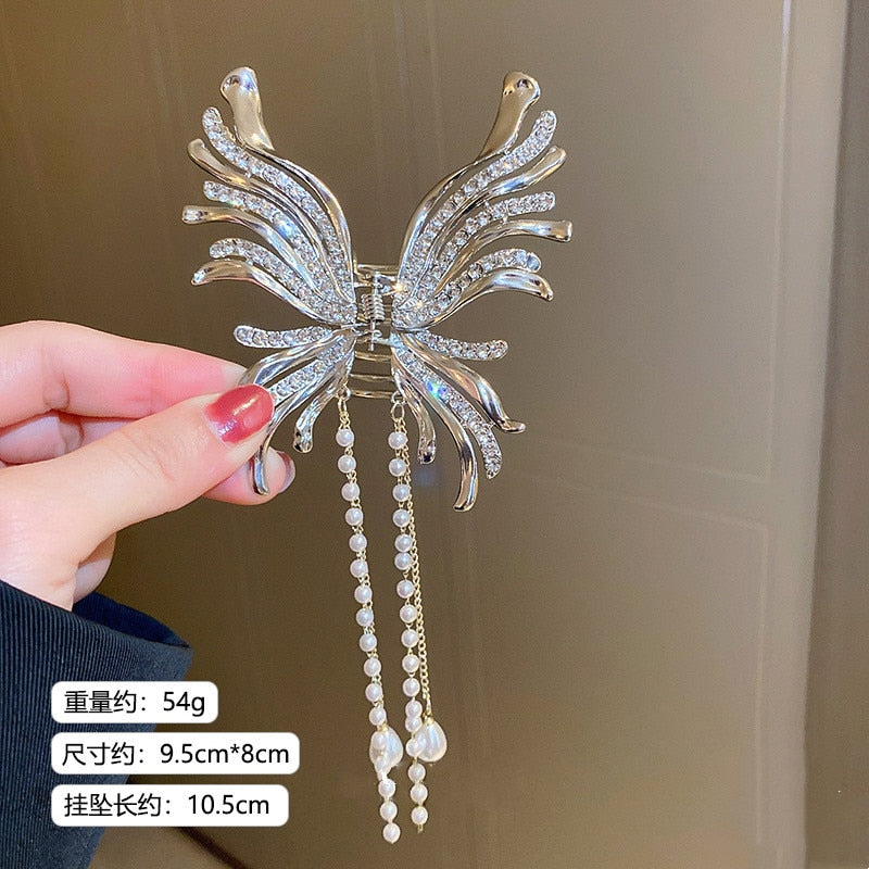 Avelena | Chic Butterfly Pearl Tassel Haarschneide