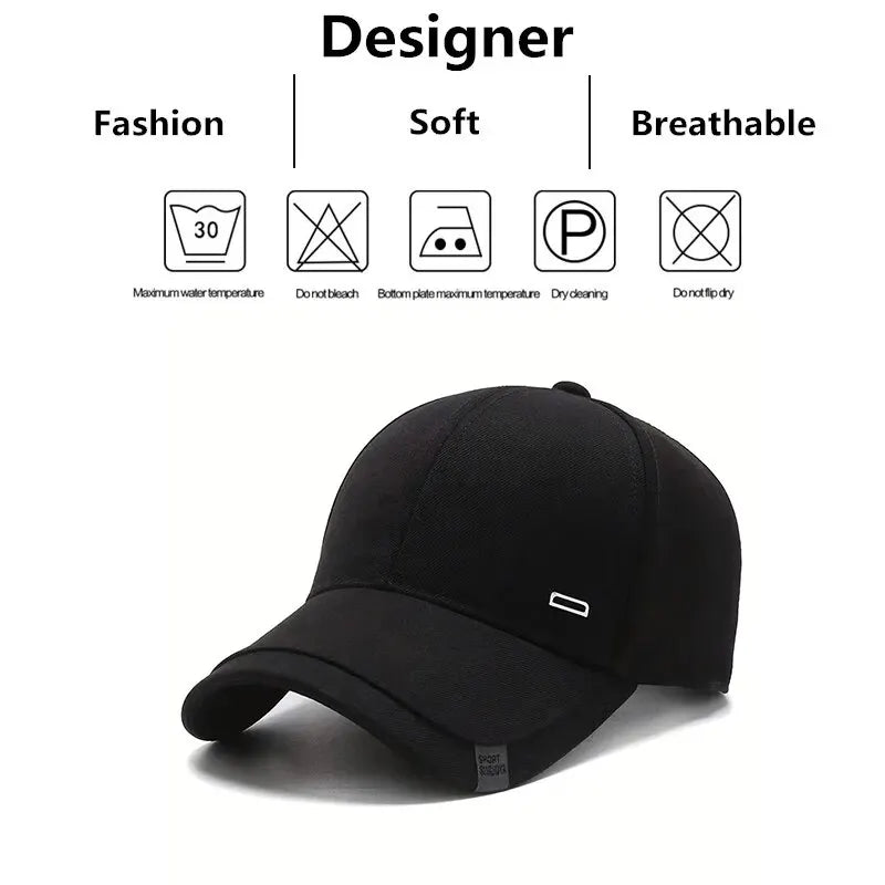 Avelena | Unisex Verstellbare Baseballkappen Platzierung Silber Schnalle Marke Casual Outdoor Sonnenschutz Hut
