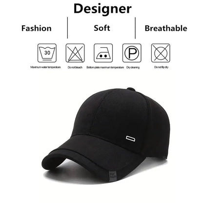 Avelena | Unisex Verstellbare Baseballkappen Platzierung Silber Schnalle Marke Casual Outdoor Sonnenschutz Hut
