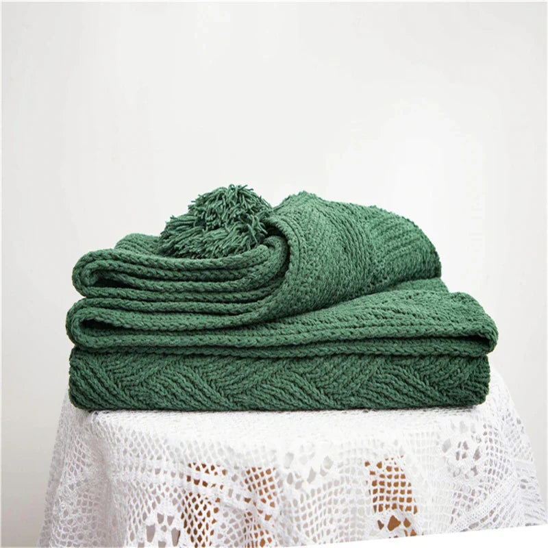 Avelena | Blanket Luxe Chenille Decke mit Herzfransen