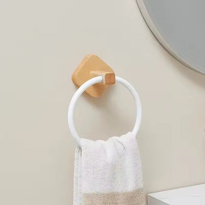 Avelena | Massivholz Handtuchstange mit Matt Schwarz Finish