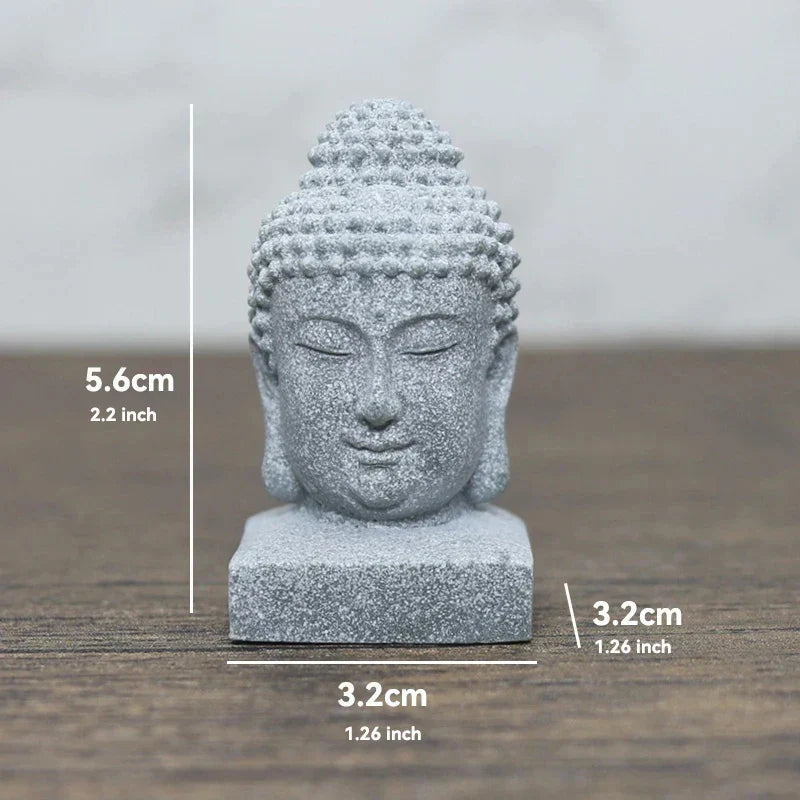 Avelena | Buddha Stein Statue Kleine Buddhistischen Mönche Tibetischer Buddhismus Figuren Zen Garten Ornament Meditation Zuhause Aquarium Dekoration