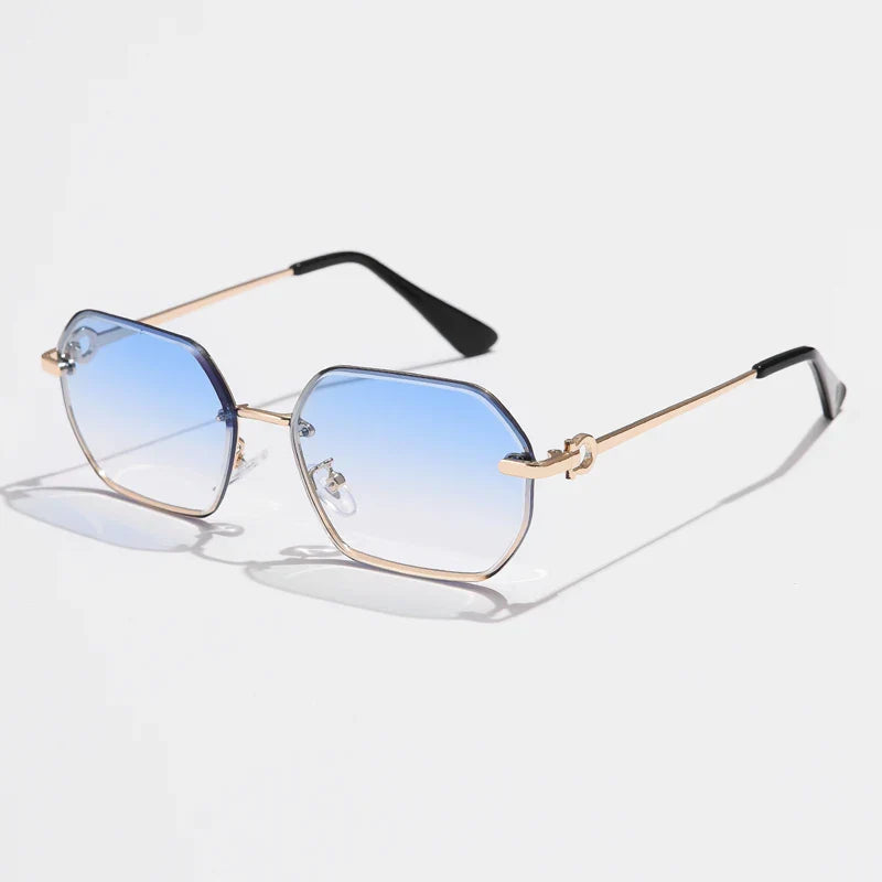 Avelena | Retro Metall Polygon Unisex Sonnenbrille