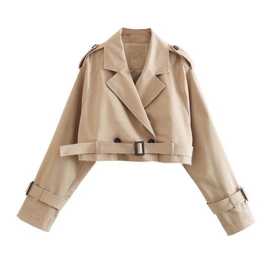 trendiger Trenchcoat beige | Leenly