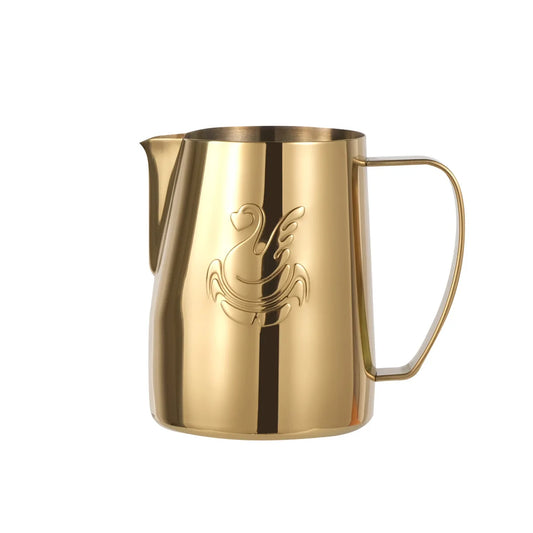 Avelena | 600ml Edelstahl-Kaffeekanne Milchaufschäumer Tasse Sahnebereiter Espresso Latte Art Werkzeug Eleganter Schwan