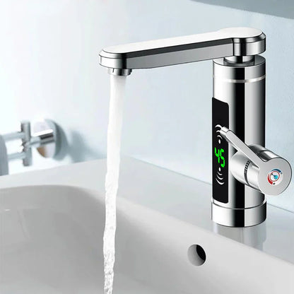 Avelena | ThermoFlow 3000W Instant Heating Kitchen Tap with 360° Rotating Spout – Edelstahl & Energieeffizient