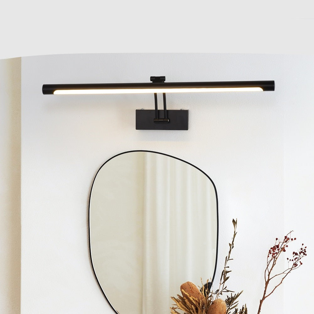 Avelena | 80-100cm LED Wandlampe - Moderne schwarze/silberne Wandleuchte für das Badezimmer, innen montierte Bildleuchte