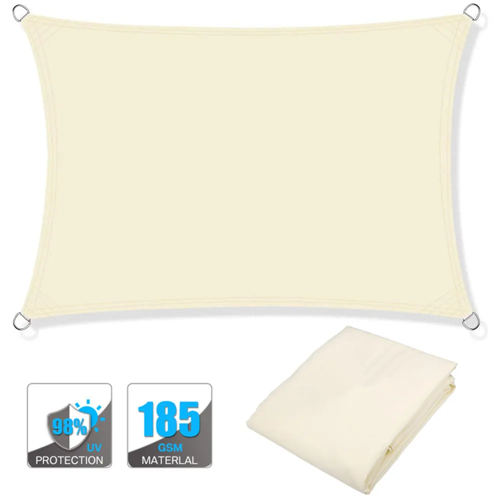 Avelena | Wasserdichter rechteckiger Sonnenschutzsegel mit UV-Schutz & Montagesets – ShadeGuard