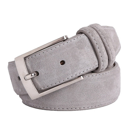 Avelena | Wildleder Gürtel Rindleder für Herren und Damen Karottenjeans Nadelschnalle Luxus Hochwertig Klassisch Echtes Leder Wildleder Gürtel Rindleder