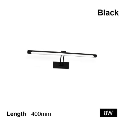 Avelena | 80-100cm LED Wandlampe - Moderne schwarze/silberne Wandleuchte für das Badezimmer, innen montierte Bildleuchte