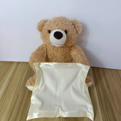 Avelena | SnuggleBuddy Peek-a-Boo Bär | Interaktives sprechendes Plüschtier für Babys & Kleinkinder