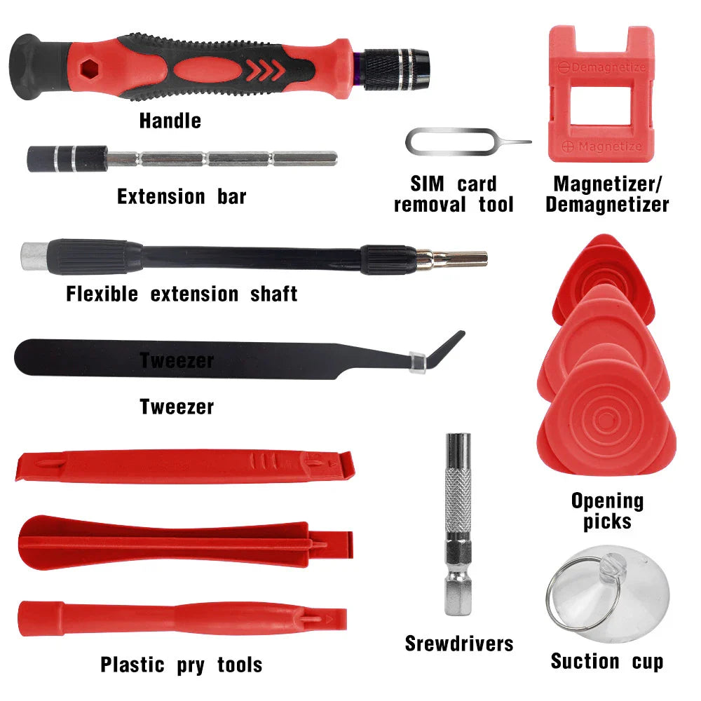 Avelena | 115-in-1 Präzisionsschraubendreher-Set mit magnetischen Reparaturwerkzeugen – ProFix