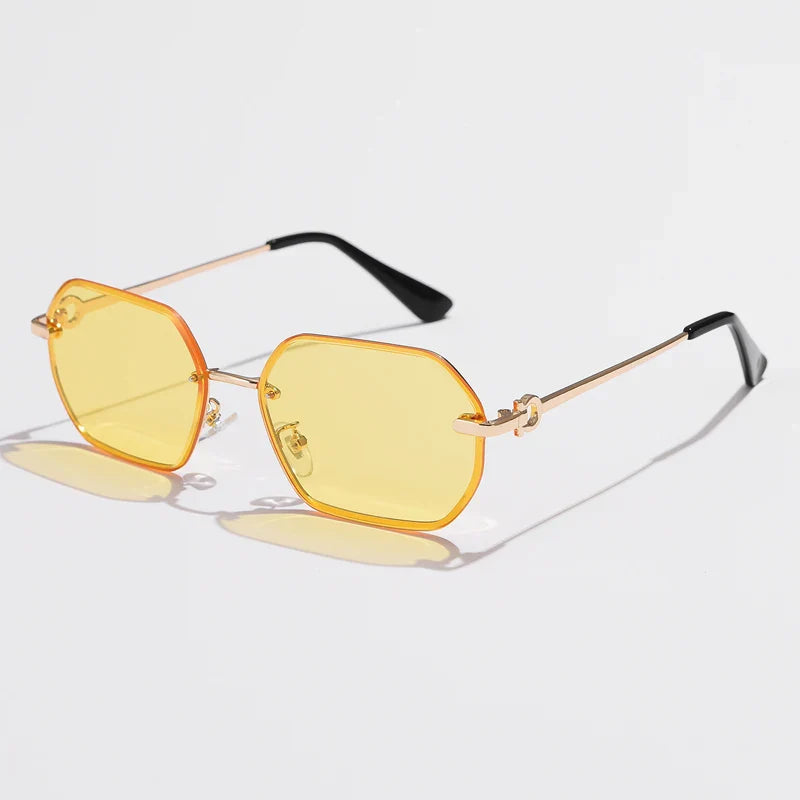 Avelena | Retro Metall Polygon Unisex Sonnenbrille
