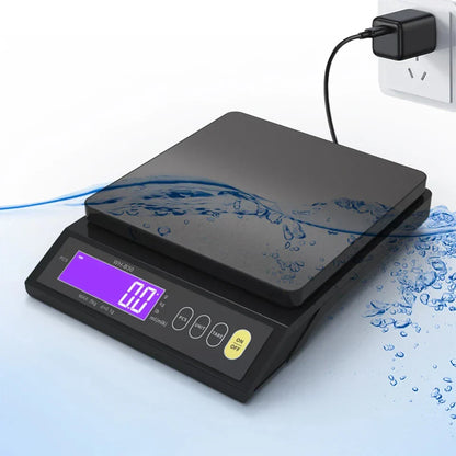 Avelena | 5 kg/0,1 g und 10 kg/1 g digitale elektronische Küchenwaage, LCD-Display, voll wasserdichtes Edelstahl-Waagetool zum Backen