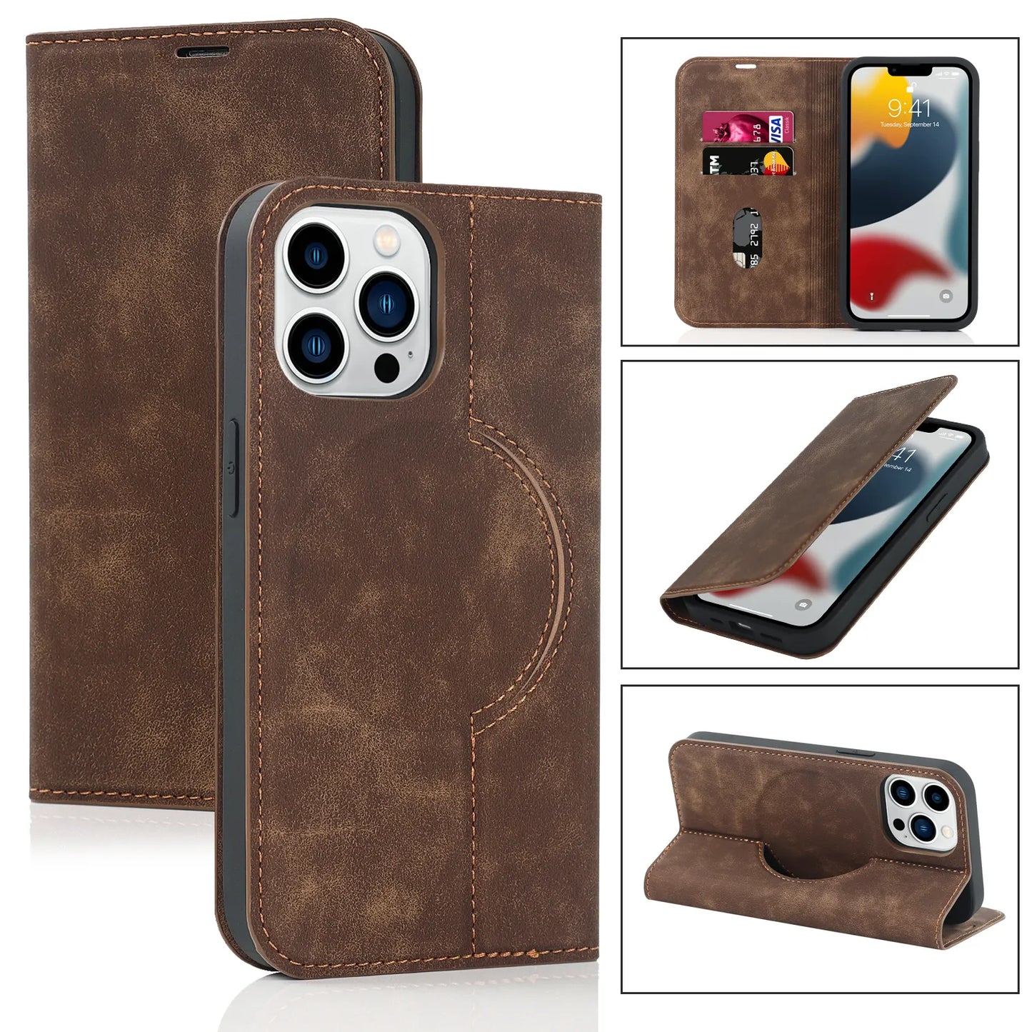 Avelena | Wallet Hülle MagSafe Wireless Charging- iPhone