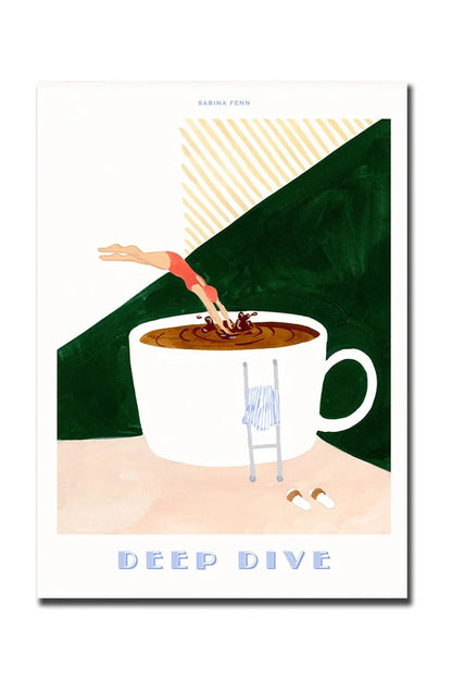 Avelena | Guten Morgen Kaffee Leinwand Poster
